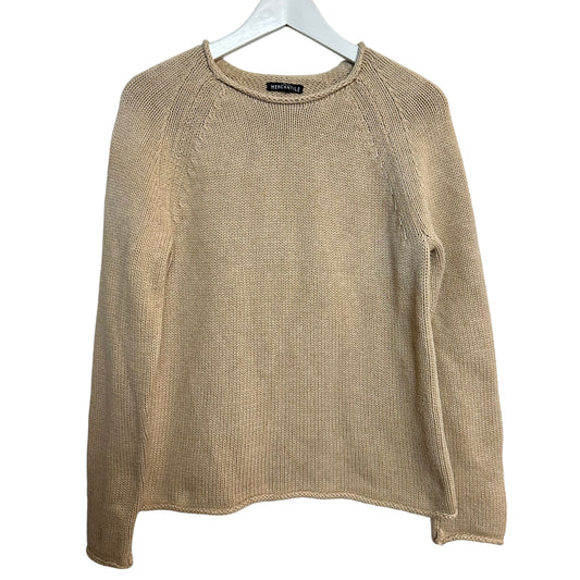 J. Crew Mercantile Roll Neck Sweater Chunky Knit Beige Tan Cotton