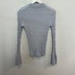 Club Monaco Signature Ribbed Mock Neck Sweater Wool Grey Small