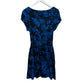 Free People Thing Called Love Navy Blue Floral Linen Mini Dress 10