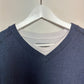 Retro 90s Style Method Double Layered Long Sleeve T-Shirt Navy Blue XL