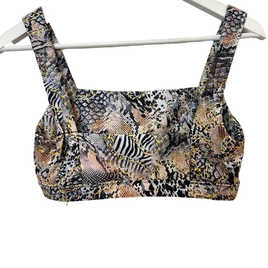 New with Tags Blackbough Swim Top Bikini Animal Print Cheetah Zebra Medium