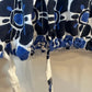 Roller Rabbit Caleb Top Blue Marble White Long Sleeve Collared Button Medium