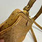 Vintage Saks Fifth Avenue Leather Purse Handbag Top Handle Crossbody Ostrich Printed