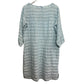 Poetry Round Neck Dress Checkered Seersucker Linen Cotton Blue Ocean 8