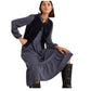Boden Buttoned Jersey Floral Navy Midi Long Sleeve Dress 2