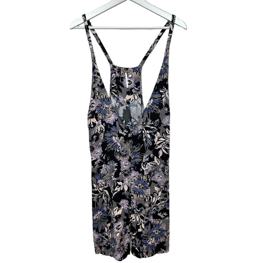 Free People Jump and Jive Floral Mini Dress Sleeveless Jumper 12