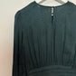 & Other Stories Gathered Floral Jacquard Dress Mini Long Sleeve Dark Green 4