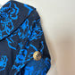 Free People Thing Called Love Navy Blue Floral Linen Mini Dress 10