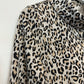 Tyler Boe Kim Knit Dress Leopard Cheetah Print Animal 3/4 Sleeve Mini Brown Beige XS