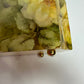 Vintage 70s Wooden Box Bag Yellow Floral Decoupage