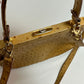 Vintage Saks Fifth Avenue Leather Purse Handbag Top Handle Crossbody Ostrich Printed