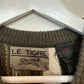 Vintage 90s Le Tigre Sweater Coogi Style Neutral Geometric Acrylic Crewneck Large