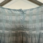 Poetry Round Neck Dress Checkered Seersucker Linen Cotton Blue Ocean 8