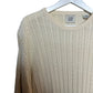 Vintage Gap Cream Cable Knit Sweater Cotton Pullover Crewneck XL