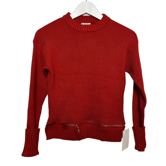 New with Tags For Love and Lemons Annie Zipper Sweater Ribbed Knit Small