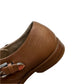 Michael Kors Collection Robbie Leather Monk Strap Oxford Shoes Brown Leather 38