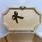 Vintage 70s Wooden Box Bag Yellow Floral Decoupage