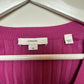 Vince Ribbed V-Neck Cardigan Pink Rosea Ribbed Knit Small