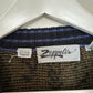 Vintage 90s Zeppelin Chunky Knit Grandpa Sweater Geometric Green Blue Large