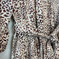 Sea New York Calla Belted Tunic Dress Mini Cheetah Leopard Long Sleeve Brown 4