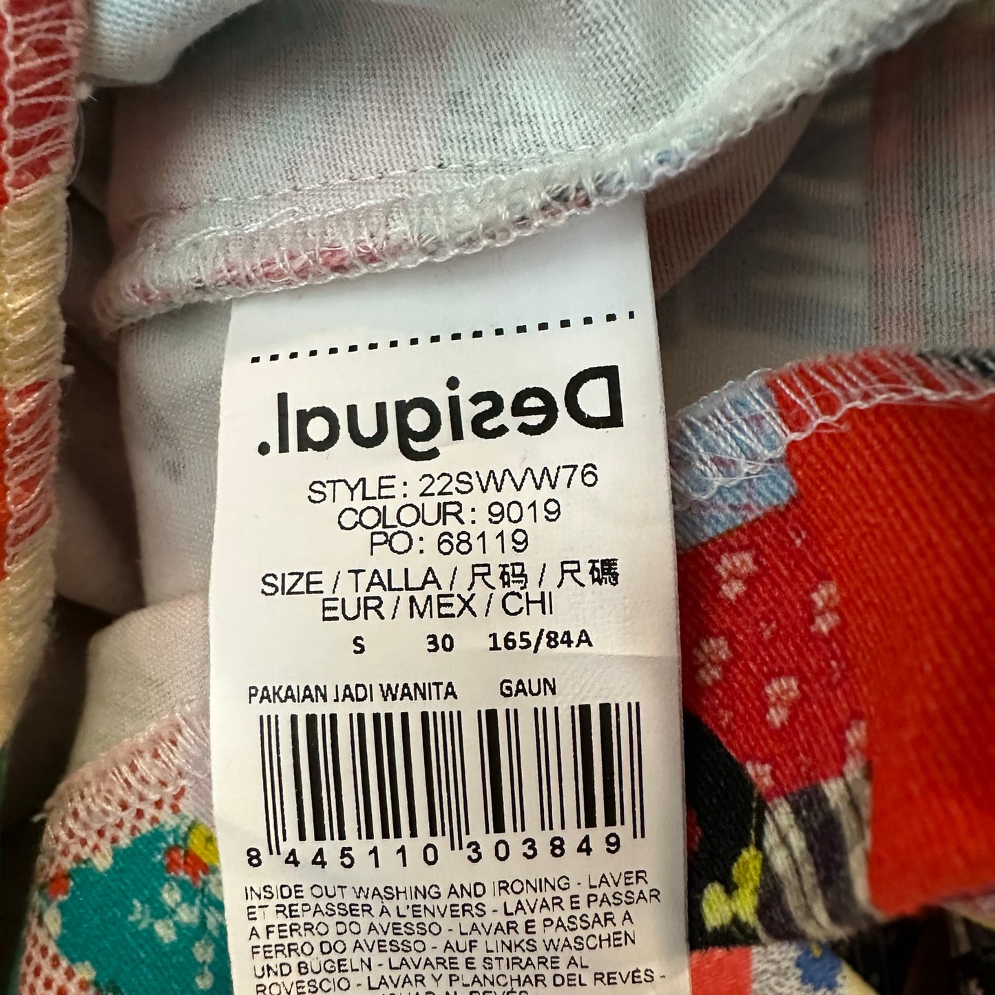 Desigual Patchwork Romper Dress Mini Johnson Hartig Pinafore Mosaic Small