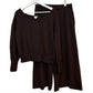 Cuyana Lounge Set French Terry Sweatshirt and Wide Leg Sweatpants Brown Large