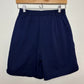 Vintage 90s Trouser Shorts Long Navy Blue Fundamental Things Cotton 10 Petite