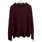 Vince Plush Cashmere Funnel Neck Sweater Maroon Pullover Long Sleeve XL