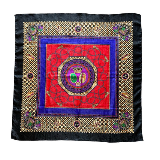 Vintage 90s Celine Paris Scarf Large Square Natural World 1992