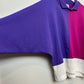 Vintage 90s P.S. Sport Polo Cropped Top Color Block Pink Purple Small