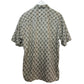 Vintage 90s Burma Bibas Geometric Print Short Sleeve Button Down Shirt Cotton Medium