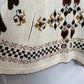 Vintage 70s Sturbridge Knit Poncho Cape Button Down Collared Coatigan Cardigan