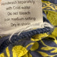 La Plage Mini Skirt Smocked Tiered Cotton Navy Blue Bird Floral XS