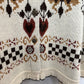 Vintage 70s Sturbridge Knit Poncho Cape Button Down Collared Coatigan Cardigan