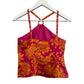 Y2K Muse Matching Set Crop Top and Skirt Tropical Orange Pink 4