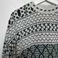 Vintage 90s Savile Row Grandpa Sweater Chunky Knit Cotton USA Green Gray XL