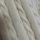 Vintage Greenwich Cable Knit Sweater Yellow Pullover Crewneck Chunky Cotton Large