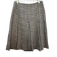 Brooks Brothers Wool Box Pleated Skirt Houndstooth Buckle Purple Preppy Tweed 6