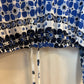 Roller Rabbit Caleb Top Blue Marble White Long Sleeve Collared Button Medium