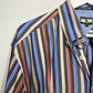 Retro Navigare Sport Bold Striped Colorful Long Sleeve Dress Shirt Button Down XL