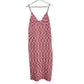 Lusana Keira Knitted Dress Crochet Pink Midi Maxi Sleeveless Cotton Large