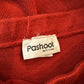 Vintage 80s Pashoot Asymmetrical Hem Skirt Pull On Knit Midi Rust Orange Medium