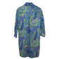 J.Mclaughlin Berlin Midi Dress Shirt Blue Green Paisley Cotton Pop Over Shift S
