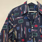 Vintage 90s Nautica Short Sleeve Button Down Collared Shirt Boats Nautical Sailing XL