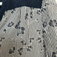 Diane Von Furstenberg Silk Blouse Navy Blue and white Floral Henley 2