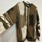 Vintage 90s Le Tigre Sweater Coogi Style Neutral Geometric Acrylic Crewneck Large