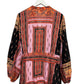 Kobi Halperin Diana Paisley Scarf Print Long Sleeve Button Front Midi Dress XL
