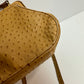 Vintage Saks Fifth Avenue Leather Purse Handbag Top Handle Crossbody Ostrich Printed