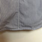 Loro Piana Button Up Shirt Collared Long Sleeve Striped Navy Blue and white Cotton Silk