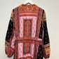 Kobi Halperin Diana Paisley Scarf Print Long Sleeve Button Front Midi Dress XL